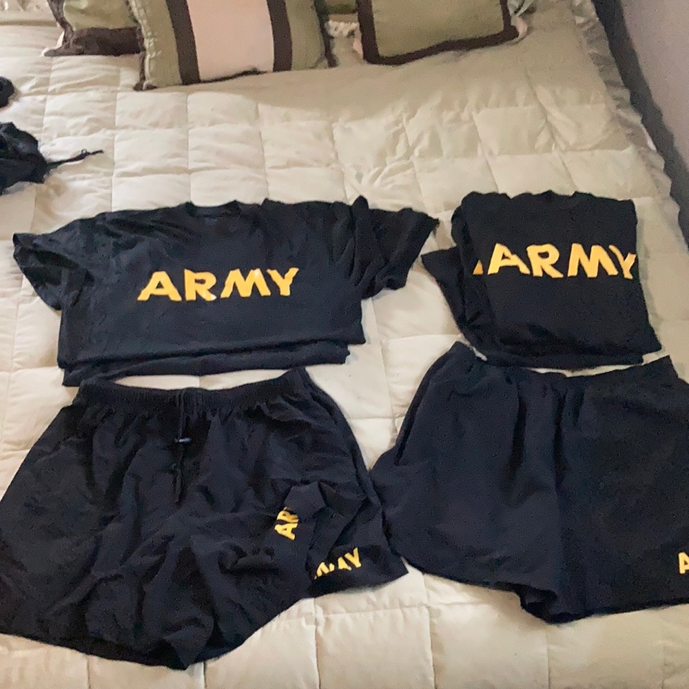 Army PT uniforms short and long sleeve